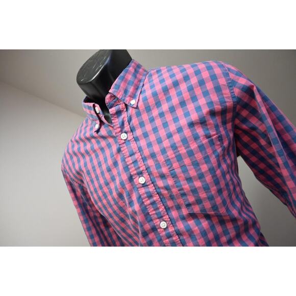 J Crew Flex Wash Dress Shirt Slim Untucked Performance Long Sleeve Mens Medium - Picture 1 of 9